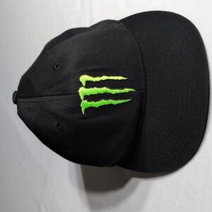 Monster Embroidered  Black Green Hat
